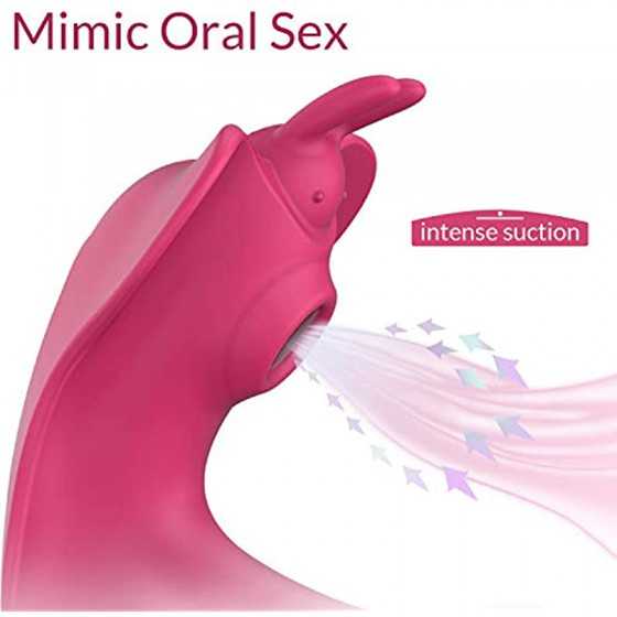 Clitoral Sucking Vibrator, Remote G Spot Stimulator & Clit Sucker Butterfly Vibrator, 10 Powerful Modes, Waterproof & Rechargeab