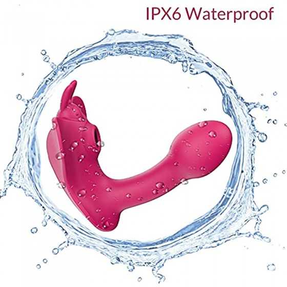 Clitoral Sucking Vibrator, Remote G Spot Stimulator & Clit Sucker Butterfly Vibrator, 10 Powerful Modes, Waterproof & Rechargeab