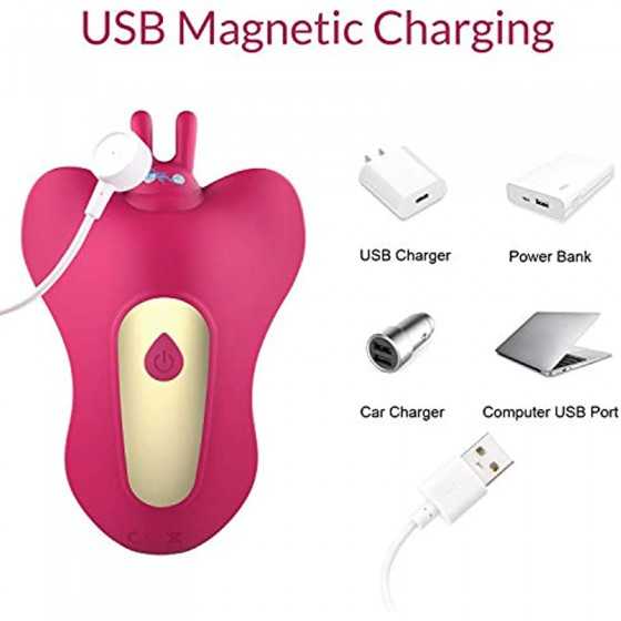 Clitoral Sucking Vibrator, Remote G Spot Stimulator & Clit Sucker Butterfly Vibrator, 10 Powerful Modes, Waterproof & Rechargeab