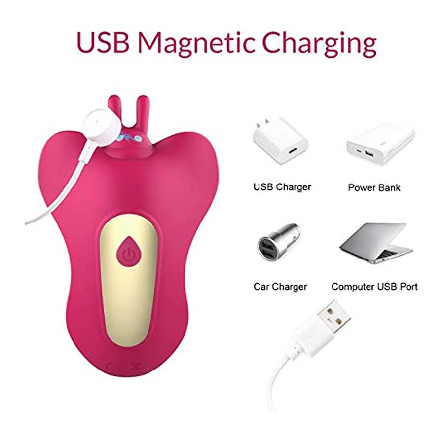 Clitoral Sucking Vibrator, Remote G Spot Stimulator & Clit Sucker Butterfly Vibrator, 10 Powerful Modes, Waterproof & Rechargeab
