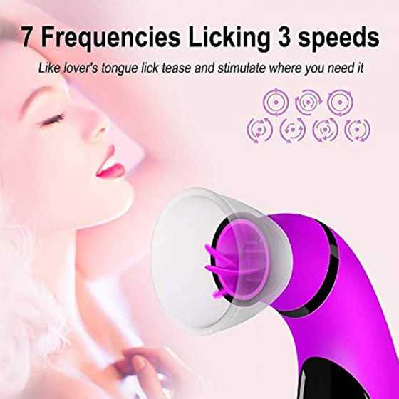 Sucking Vibrator Women Sex Toys - Adult Toys with 7 Sucking and 3 Tongue Licking Modes Vibrators Clitoralis Stimulator for Women