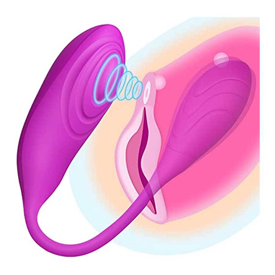 Pulsating Clitoral Vibrator with Vibrating Egg - High-Frequency Clitoral Vagina Stimulator for Quick Orgasm, Lucy G Spot Tapping
