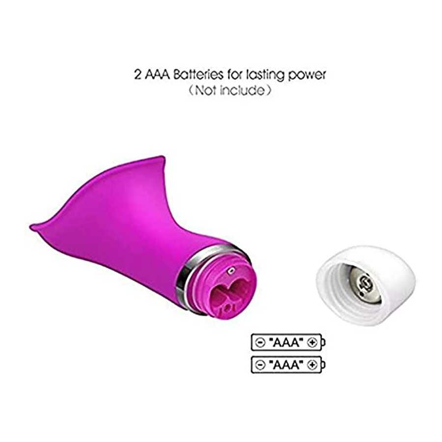 2 in 1 Clit Licking Vibrator G-Spot Dildo Massager, Clit Vibrator Rose Toy for Women with 10 Tongue Licking Vibration Modes G-Sp