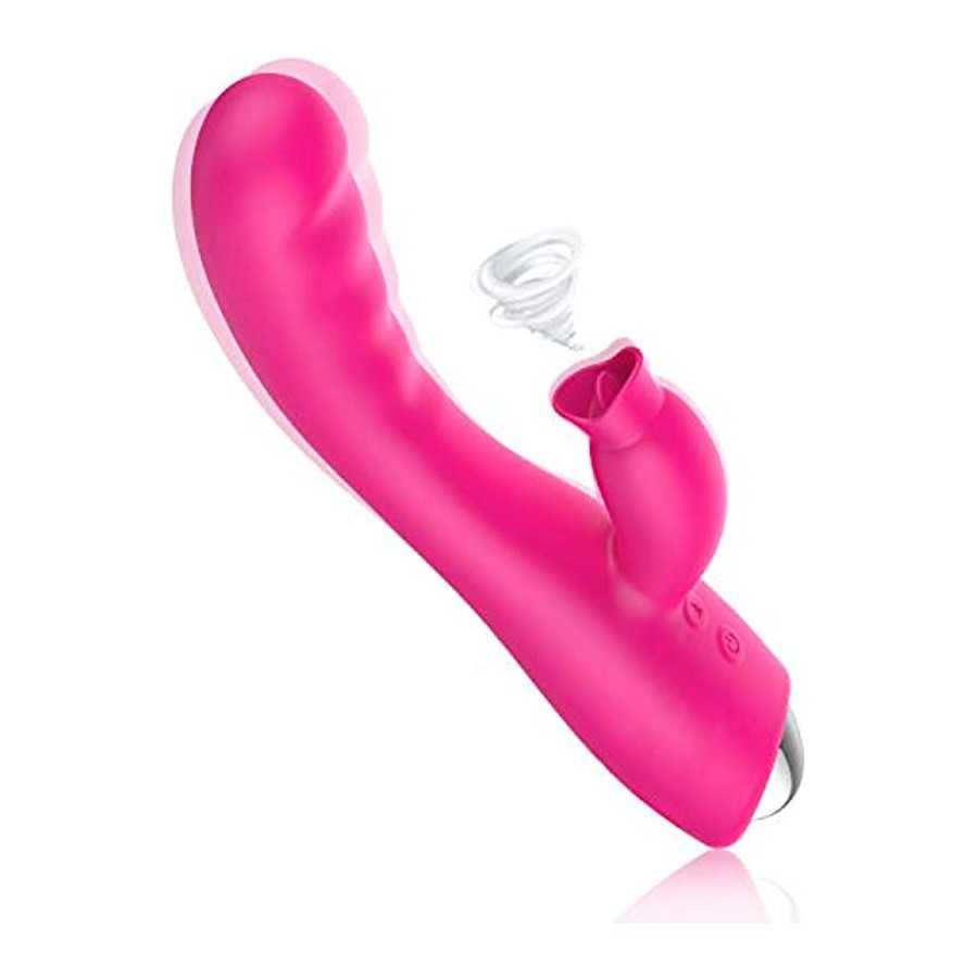 Adult Toy Vibrator Clitoralis Stimulator for Women Waterproof Cordless Sucker Pleasure Sucking Rose Dual Motor Thrusting Silent 
