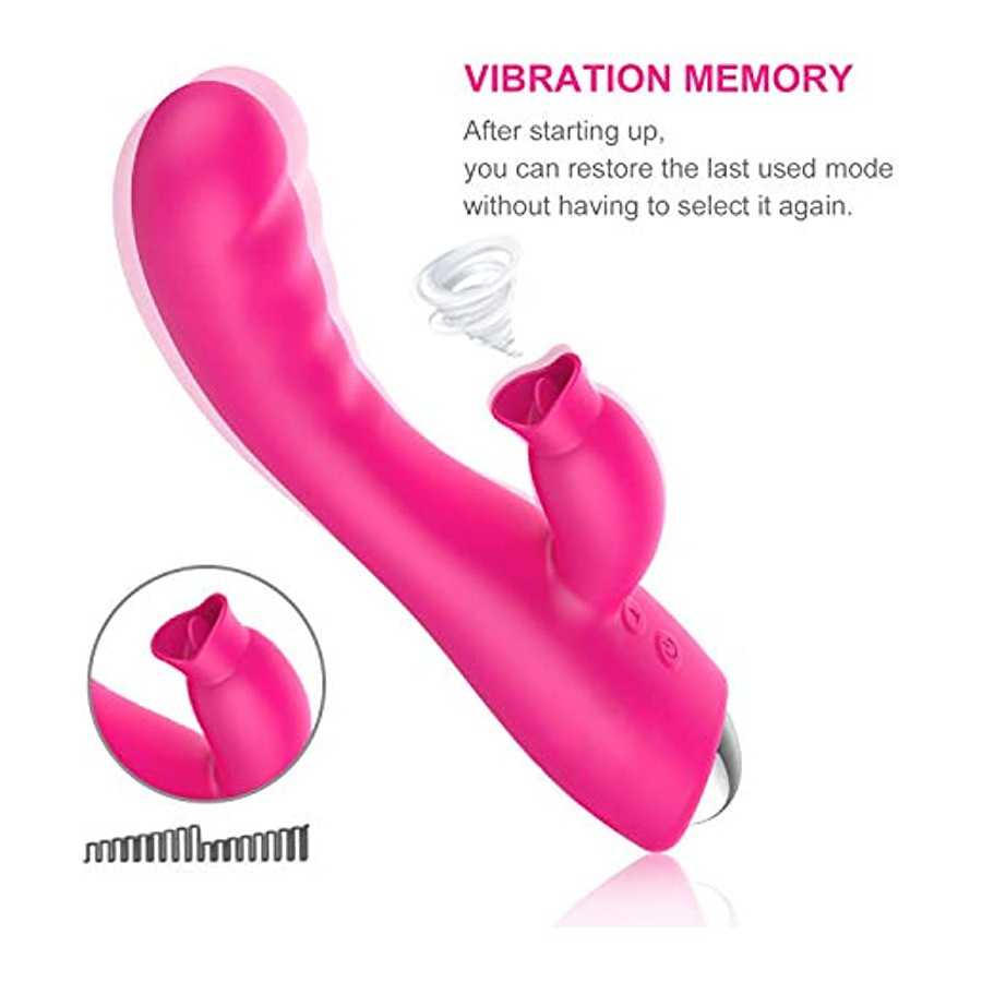 Adult Toy Vibrator Clitoralis Stimulator for Women Waterproof Cordless Sucker Pleasure Sucking Rose Dual Motor Thrusting Silent 