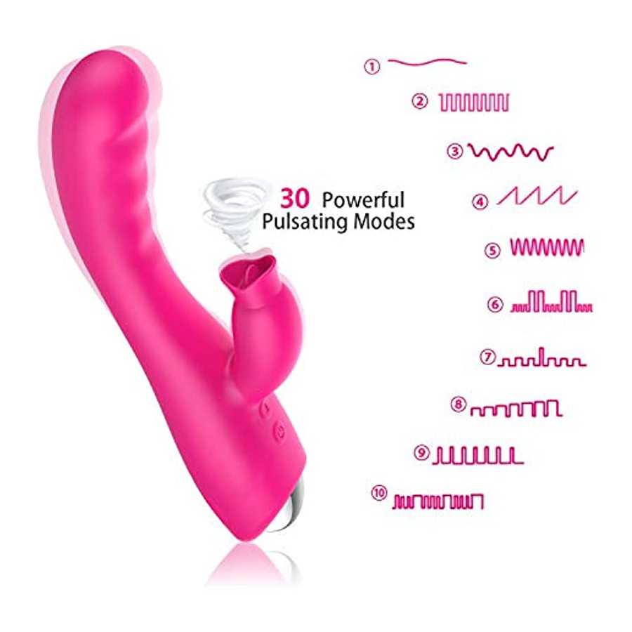 Adult Toy Vibrator Clitoralis Stimulator for Women Waterproof Cordless Sucker Pleasure Sucking Rose Dual Motor Thrusting Silent 