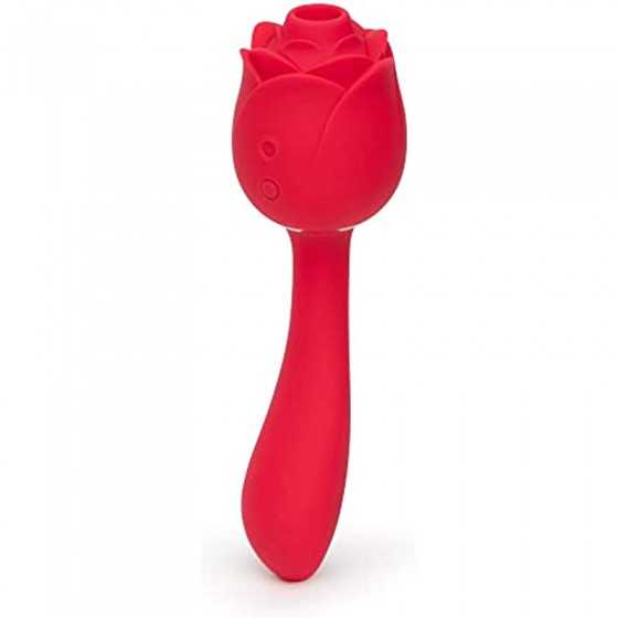 Lovehoney Floral Fantasy 2 in 1 Rose Clitoral Sucking Toy & G-Spot Vibrator – Rose Sex Toy Clit Sucker with 6 Suction Speeds – 5