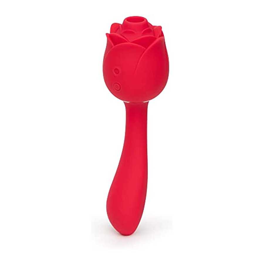 Lovehoney Floral Fantasy 2 in 1 Rose Clitoral Sucking Toy & G-Spot Vibrator – Rose Sex Toy Clit Sucker with 6 Suction Speeds – 5