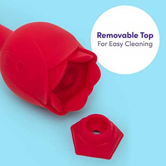 Lovehoney Floral Fantasy 2 in 1 Rose Clitoral Sucking Toy & G-Spot Vibrator – Rose Sex Toy Clit Sucker with 6 Suction Speeds – 5