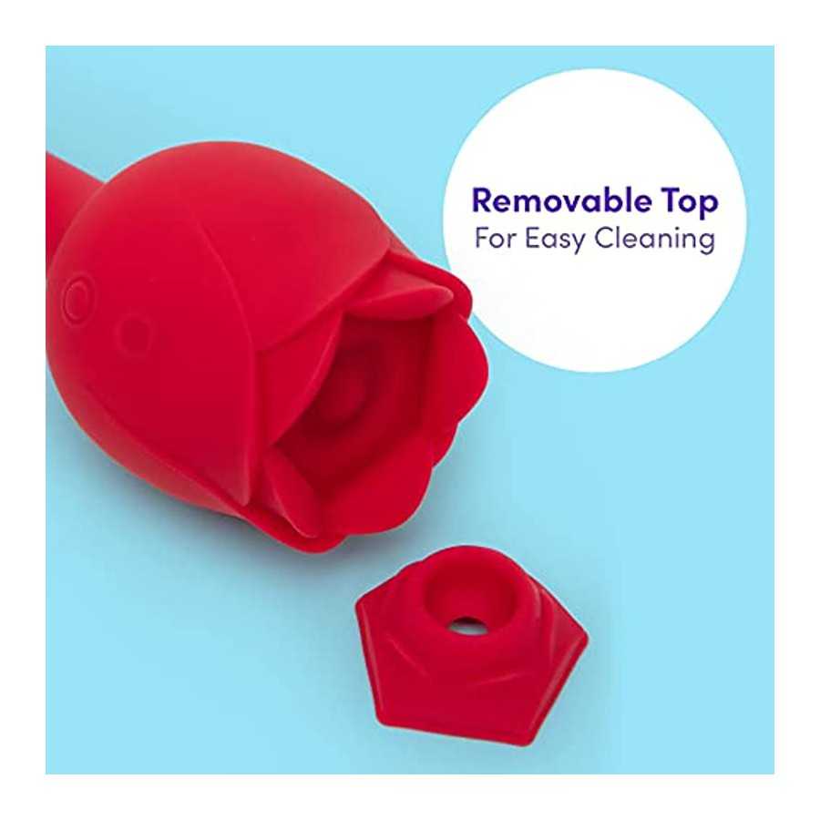 Lovehoney Floral Fantasy 2 in 1 Rose Clitoral Sucking Toy & G-Spot Vibrator – Rose Sex Toy Clit Sucker with 6 Suction Speeds – 5