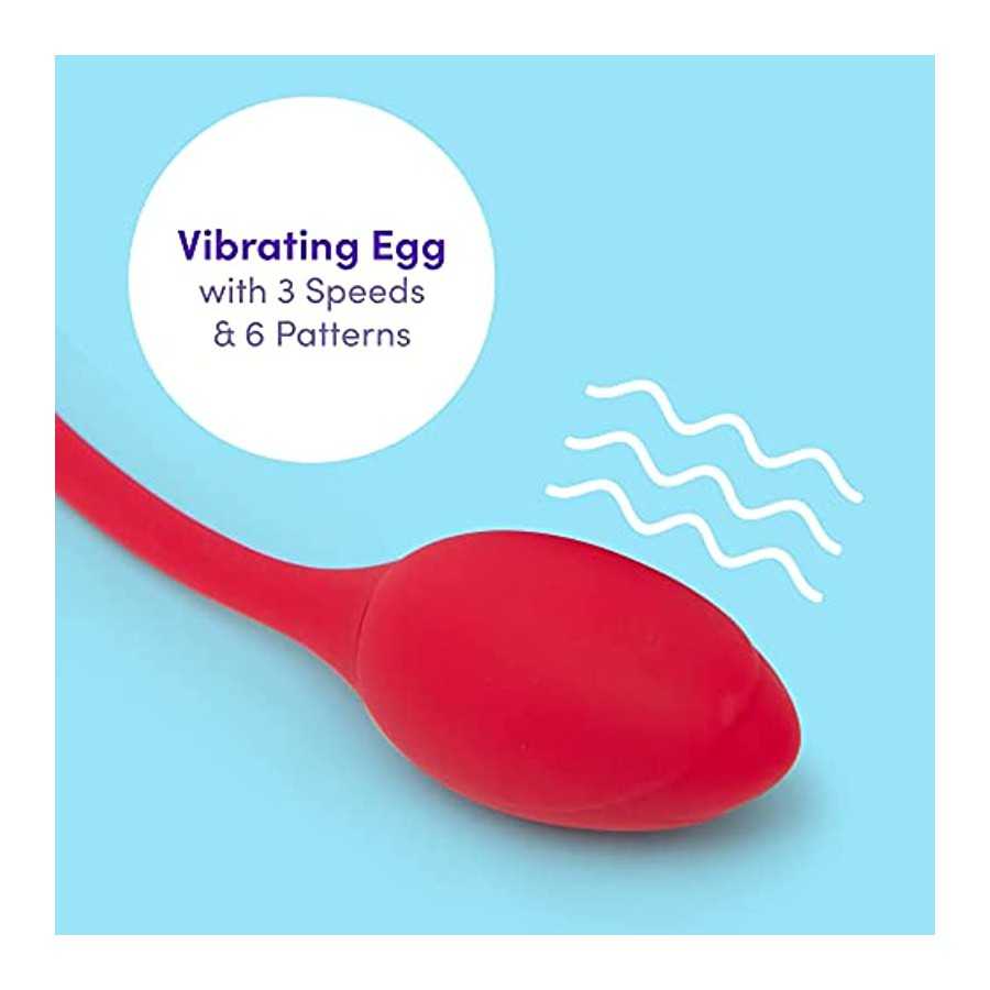 Lovehoney Rose Glow 2 in 1 Rose Clitoral Sucking Toy & Love Egg Vibrator – Rose Sex Toy Clit Suction Stimulator with 6 Suction S