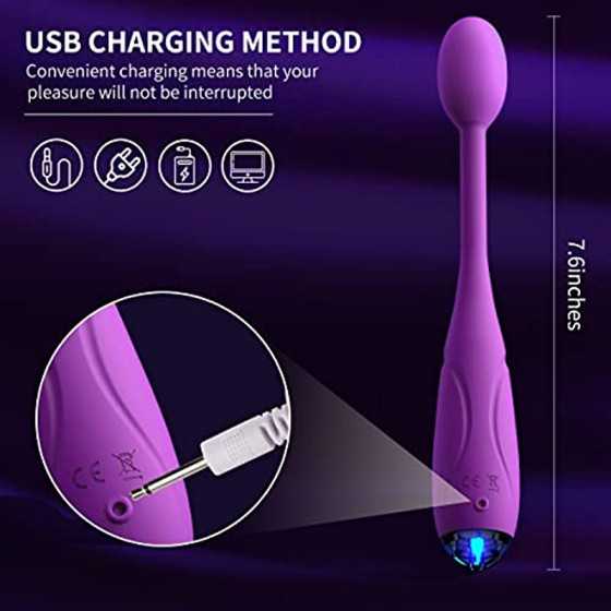 G Spot Vibrator Dildo with 10 Vibration Modes,Finger Vibrating Massagers Sexual Stimulator for Clitoral Vagina and Anal Stimulat