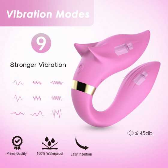 Wearable Clitoral G-Spot Vibrator - Stimulate Female Clit Dildo, Nine Powerful Vibration Modes Waterproof Vibrator, Precise G-Sp