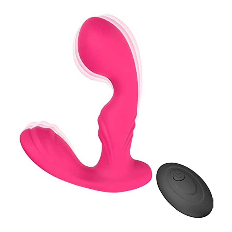 Remote Control Wiggling Wearable Panty Vibrator, Adult Sex Toys for G Spot Clitoral Stimulation, Butterfly Vibrators with 10 Vib