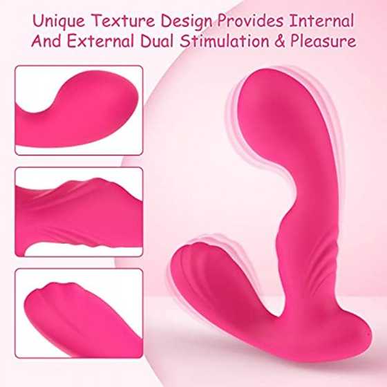 Remote Control Wiggling Wearable Panty Vibrator, Adult Sex Toys for G Spot Clitoral Stimulation, Butterfly Vibrators with 10 Vib