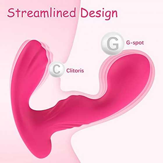 Remote Control Wiggling Wearable Panty Vibrator, Adult Sex Toys for G Spot Clitoral Stimulation, Butterfly Vibrators with 10 Vib