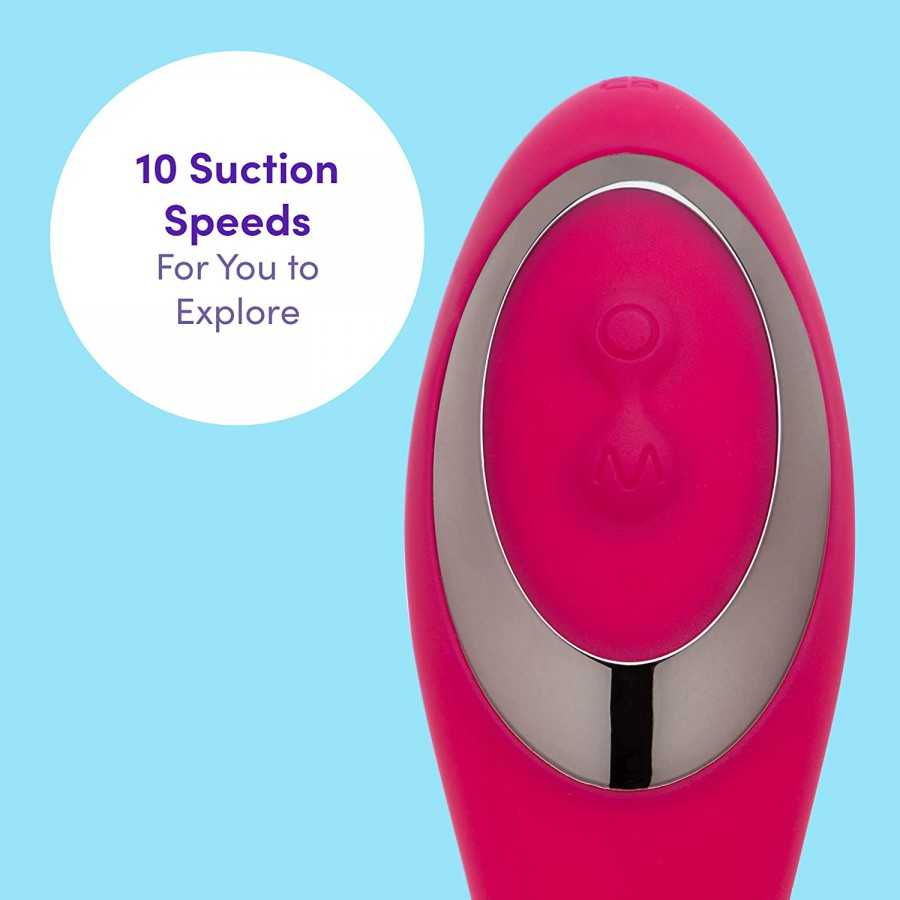 Lovehoney Indulge Clitoral Sucking Toy - Vibrating Sex Toy for Clit and G-spot Double Stimulation - Waterproof Sucker Vibrator -