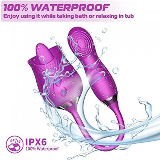 Squirting Toys for Woman Sex - 3 in 1 Vibrating Dildo Thrusting Toys for Woman G Spot,Vibration Tongue for Licking Clitoral Nipp