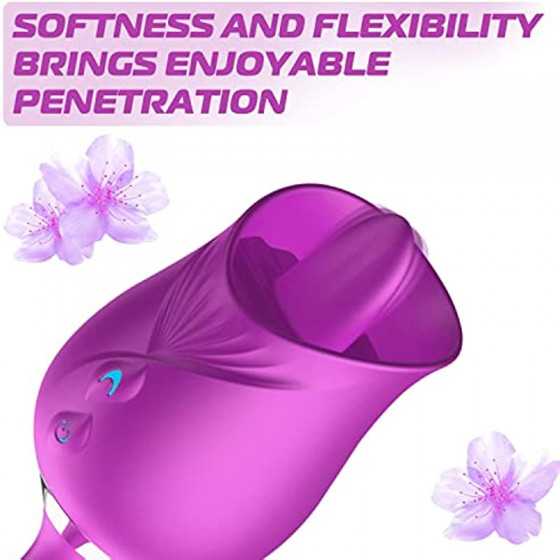 Squirting Toys for Woman Sex - 3 in 1 Vibrating Dildo Thrusting Toys for Woman G Spot,Vibration Tongue for Licking Clitoral Nipp