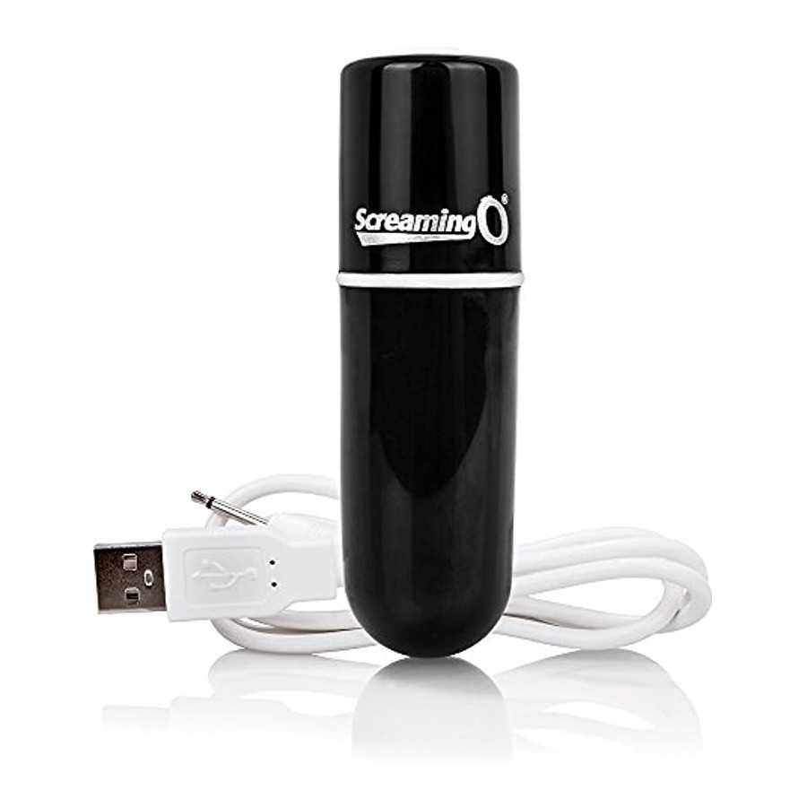 Screaming O Charged Vooom Rechargeable Bullet Vibe, Black