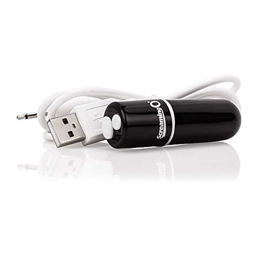 Screaming O Charged Vooom Rechargeable Bullet Vibe, Black