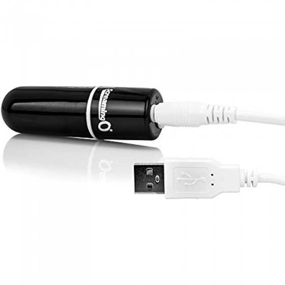 Screaming O Charged Vooom Rechargeable Bullet Vibe, Black