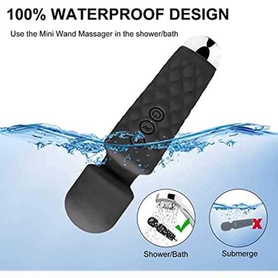 YINGE Mini Wand Massager for Women/Man with Powerful Vibrating Small Cordless Handheld Bullet Personal Waterproof Deep Tissue Th