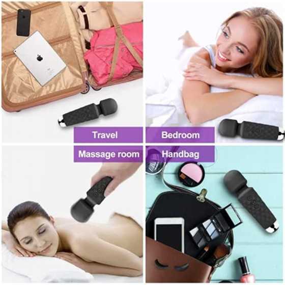 YINGE Mini Wand Massager for Women/Man with Powerful Vibrating Small Cordless Handheld Bullet Personal Waterproof Deep Tissue Th