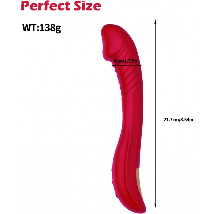 G-Spot Vibrator for Women,8.5 inch Realistic Vibrator with 10 Vibration Modes,Waterproof Rechargeable Vibrator Adult Sex Toy Gif