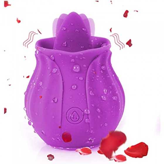 Rose Toy for Woman, Clitoral Nipple Stimulator-G spot Vibrator with 10 Sucking Modes, Vibrating Personal Massager Rose Vibrator 