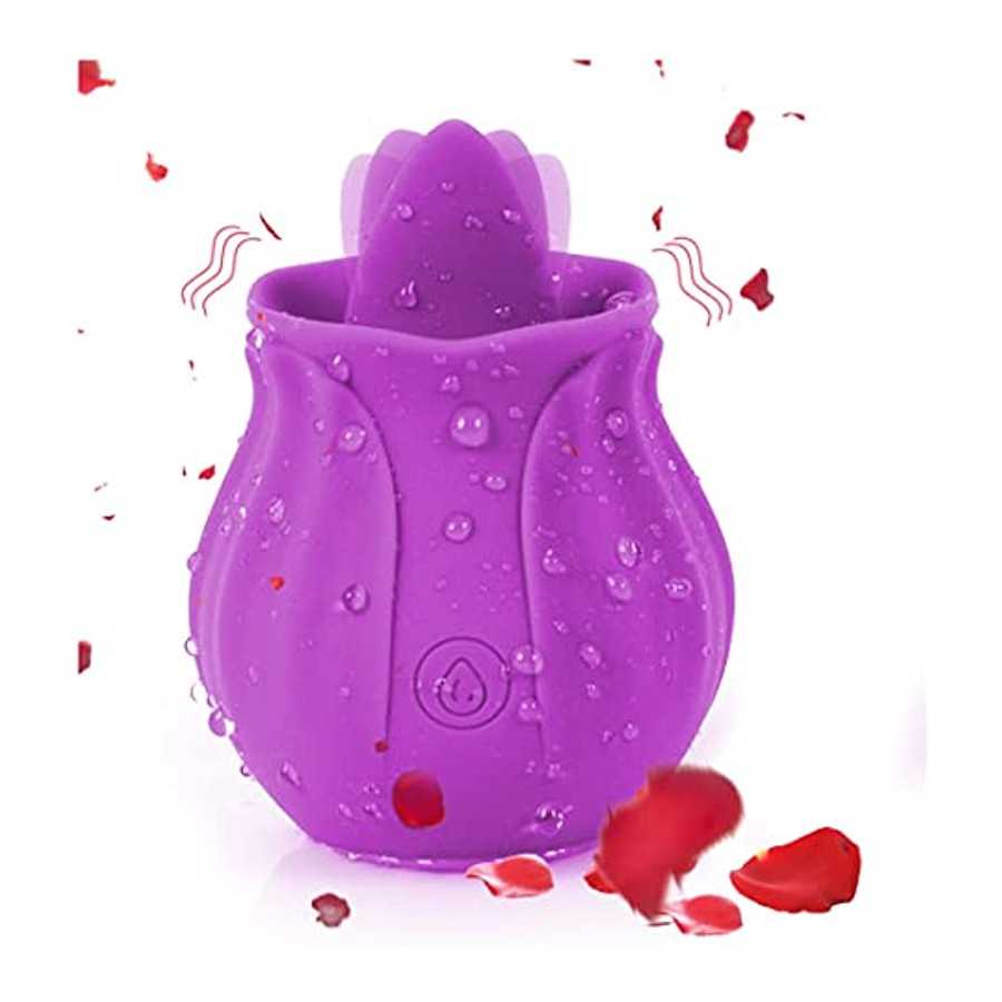 Rose Toy for Woman, Clitoral Nipple Stimulator-G spot Vibrator with 10 Sucking Modes, Vibrating Personal Massager Rose Vibrator 