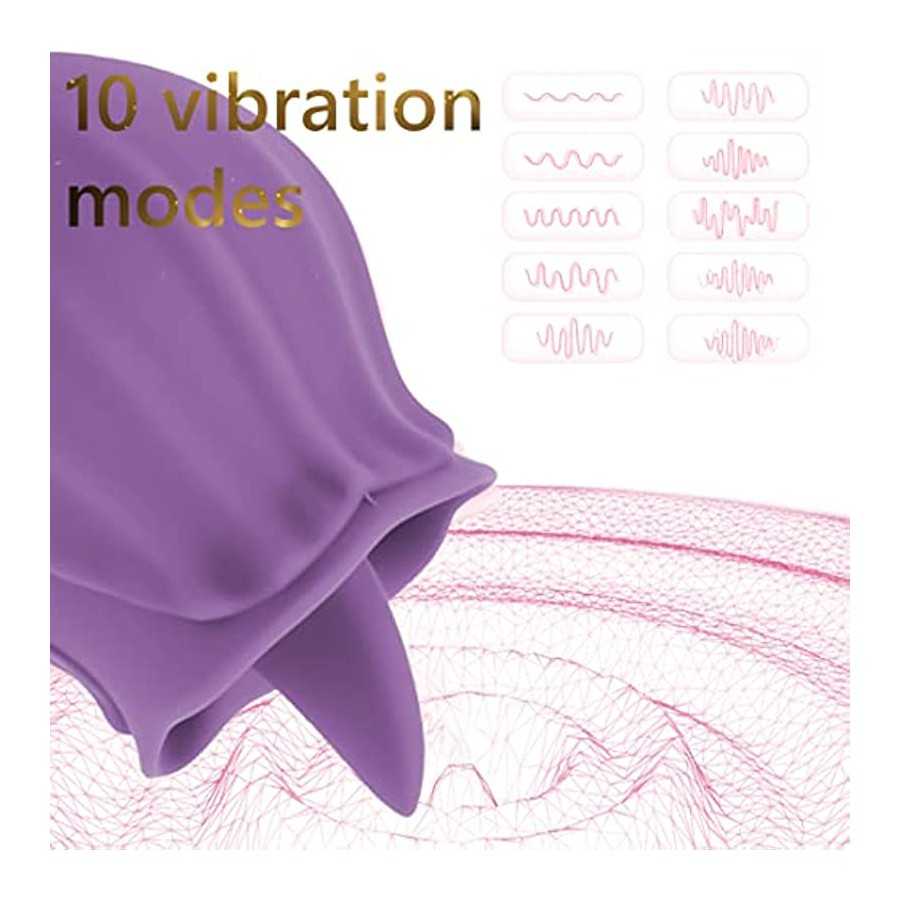 Rose Toy for Woman, Clitoral Nipple Stimulator-G spot Vibrator with 10 Sucking Modes, Vibrating Personal Massager Rose Vibrator 
