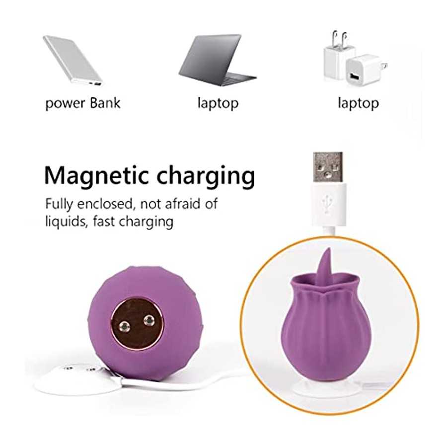 Rose Toy for Woman, Clitoral Nipple Stimulator-G spot Vibrator with 10 Sucking Modes, Vibrating Personal Massager Rose Vibrator 
