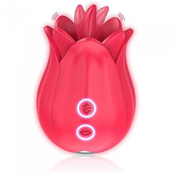 UUC Toy Vibrator Women CCVOO Tongue Licking UUC Sex Stimulator 2 in 1 Multiple Modes Clitoral Nipple Vibrator Massager Masturbat