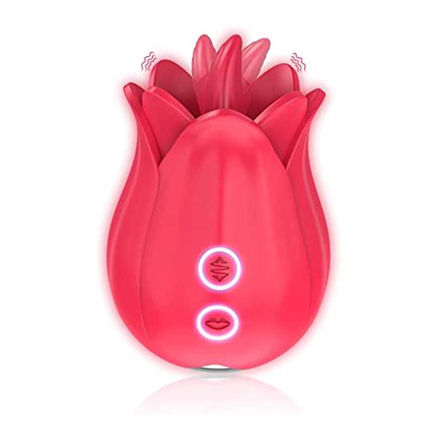 UUC Toy Vibrator Women CCVOO Tongue Licking UUC Sex Stimulator 2 in 1 Multiple Modes Clitoral Nipple Vibrator Massager Masturbat