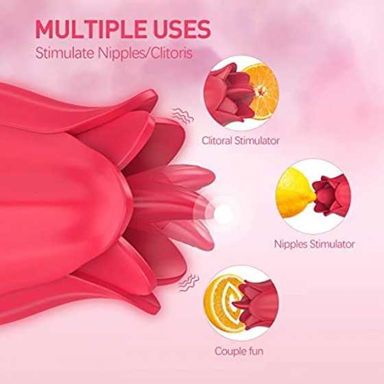 UUC Toy Vibrator Women CCVOO Tongue Licking UUC Sex Stimulator 2 in 1 Multiple Modes Clitoral Nipple Vibrator Massager Masturbat