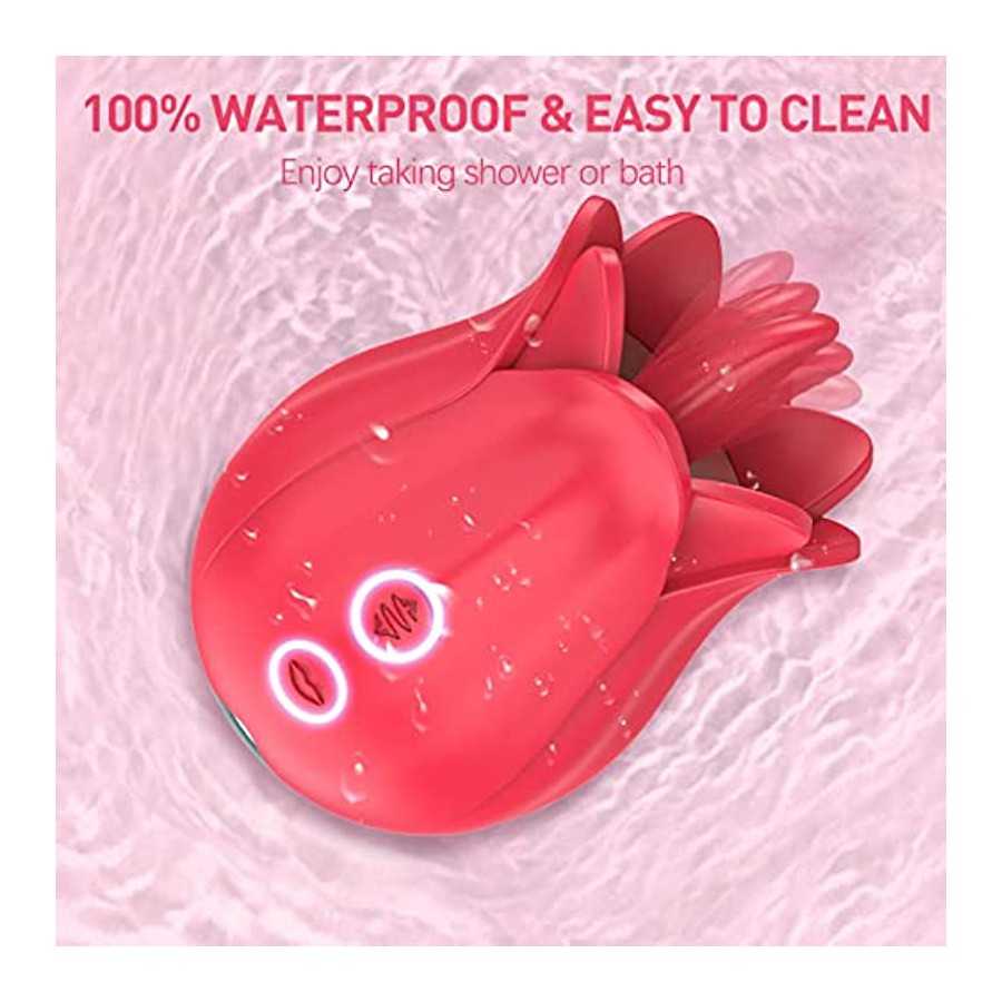 UUC Toy Vibrator Women CCVOO Tongue Licking UUC Sex Stimulator 2 in 1 Multiple Modes Clitoral Nipple Vibrator Massager Masturbat