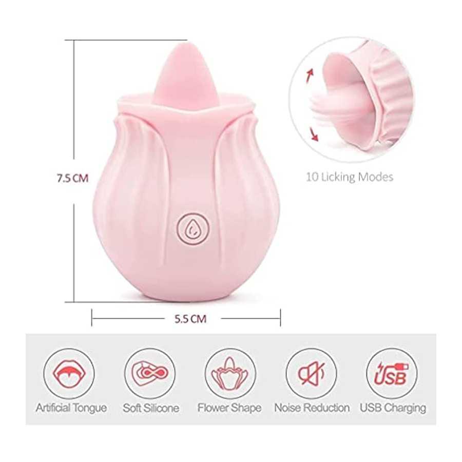 Roses for Women Rose Sucking Toys Tongue Vibrator for Women Rose Vibrating Pussy Licking Machines for Women Clit Rose Nipple Suc