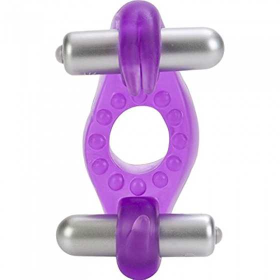 CalExotics Wireless Rockin’ Rabbit - Double Vibrating Bullet - Waterproof Pleasure Ring - Silicone Sex Toy For Couples - Clitora