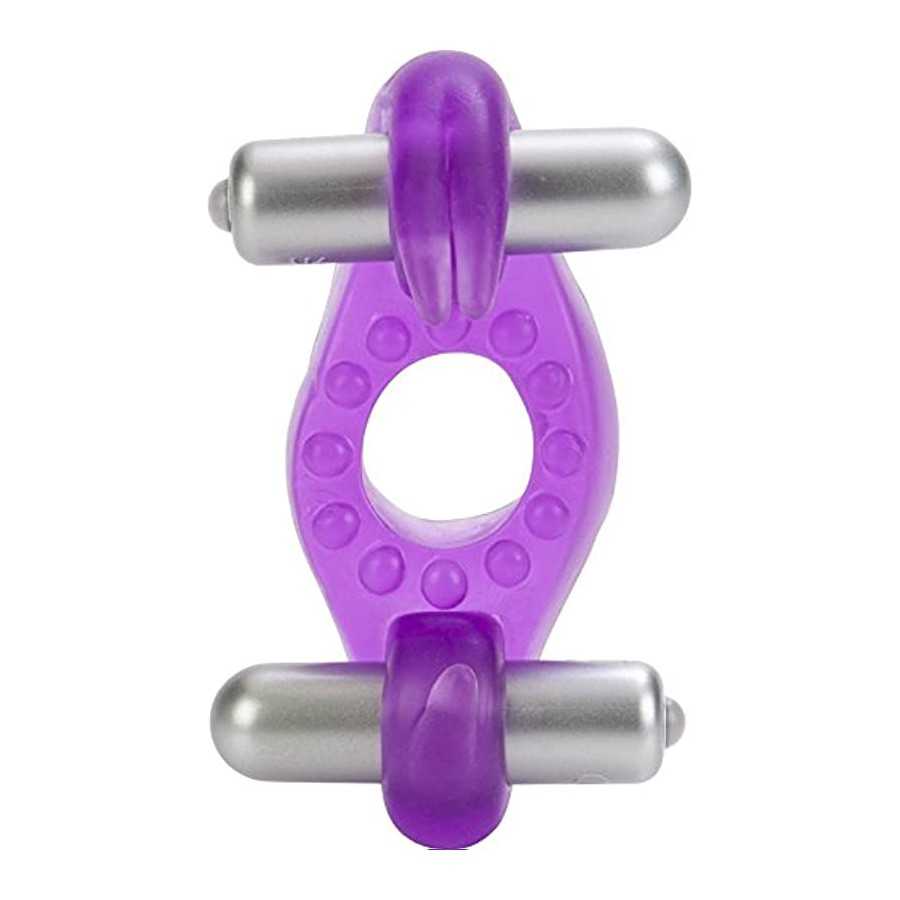 CalExotics Wireless Rockin’ Rabbit - Double Vibrating Bullet - Waterproof Pleasure Ring - Silicone Sex Toy For Couples - Clitora
