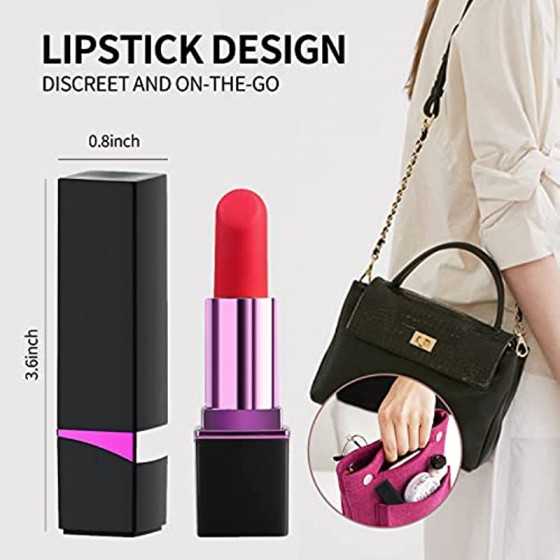 Bullet Vibrator Lipstick Shape with 10 Vibration Modes Sex Toys for Women or Couples Clitorals Stimulator Licking Toy for Woman 