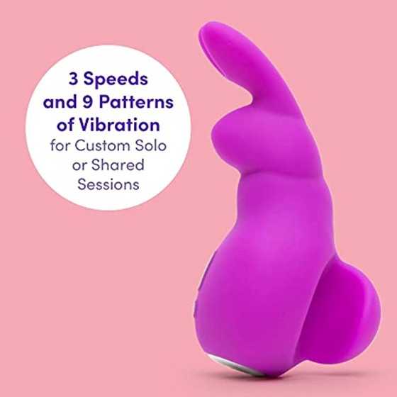 Lovehoney Happy Rabbit Mini Ears Clitoral Vibrator - Small Clitoral Rabbit Vibrator for Women - Thick Flexible Rabbit Ears - Rec