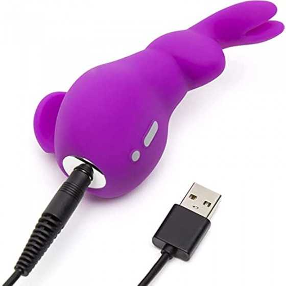 Lovehoney Happy Rabbit Mini Ears Clitoral Vibrator - Small Clitoral Rabbit Vibrator for Women - Thick Flexible Rabbit Ears - Rec