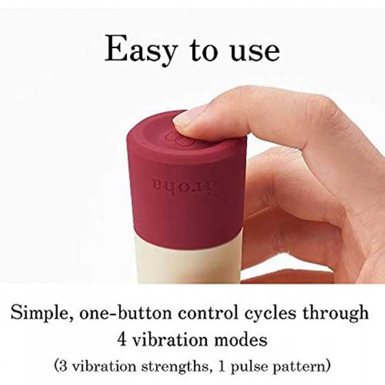 TENGA HMR-01 iroha Rin Akane Burgundy Vibrator for Women, Soft Touch Silicone 4-Mode Waterproof Vibrator