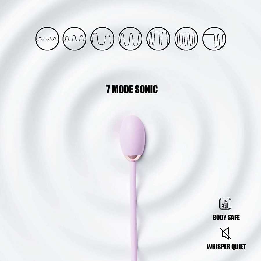 Sakulove Sonic Clitoral Stimulator Non-Contact Clitoral Sucking,Pressure-Wave Technology, Waterproof, Rechargeable (Pink)