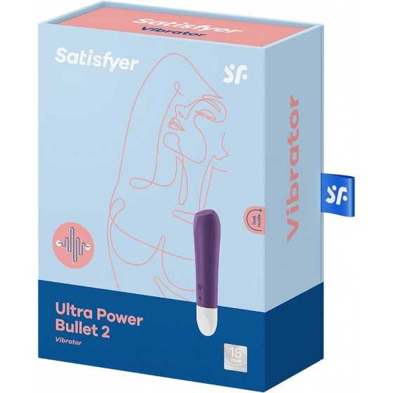 Satisfyer Ultra Power Bullet 2 Mini Bullet Vibrator - Clitoral Stimulator, Personal Massager, Wide Beveled Tip - Portable, Water