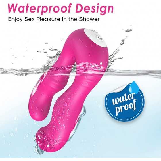 Couple Vibrator, 9 Vibration Modes to Stimulate Female Vaginal Clitoral and Nipples, Waterproof & Rechargeable, AdultSex Toy for