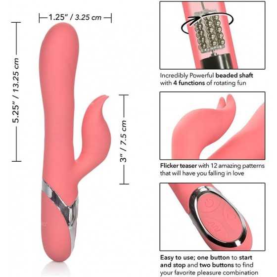 CalExotics Enchanted Bunny Massager - Waterproof Vibrator Toys for Couples - Adult Sex Clitoral G Spot Rabbit Massager - Purple