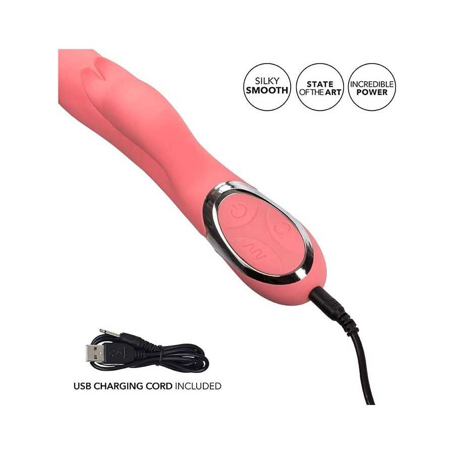 CalExotics Enchanted Bunny Massager - Waterproof Vibrator Toys for Couples - Adult Sex Clitoral G Spot Rabbit Massager - Purple