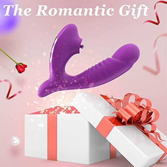 Vibrating Dildo Massager for Adults Pleasure, Thrusting Vibrator Adult Sex Toys, Powerful Clit Licker Vibrator Stimulator with 5